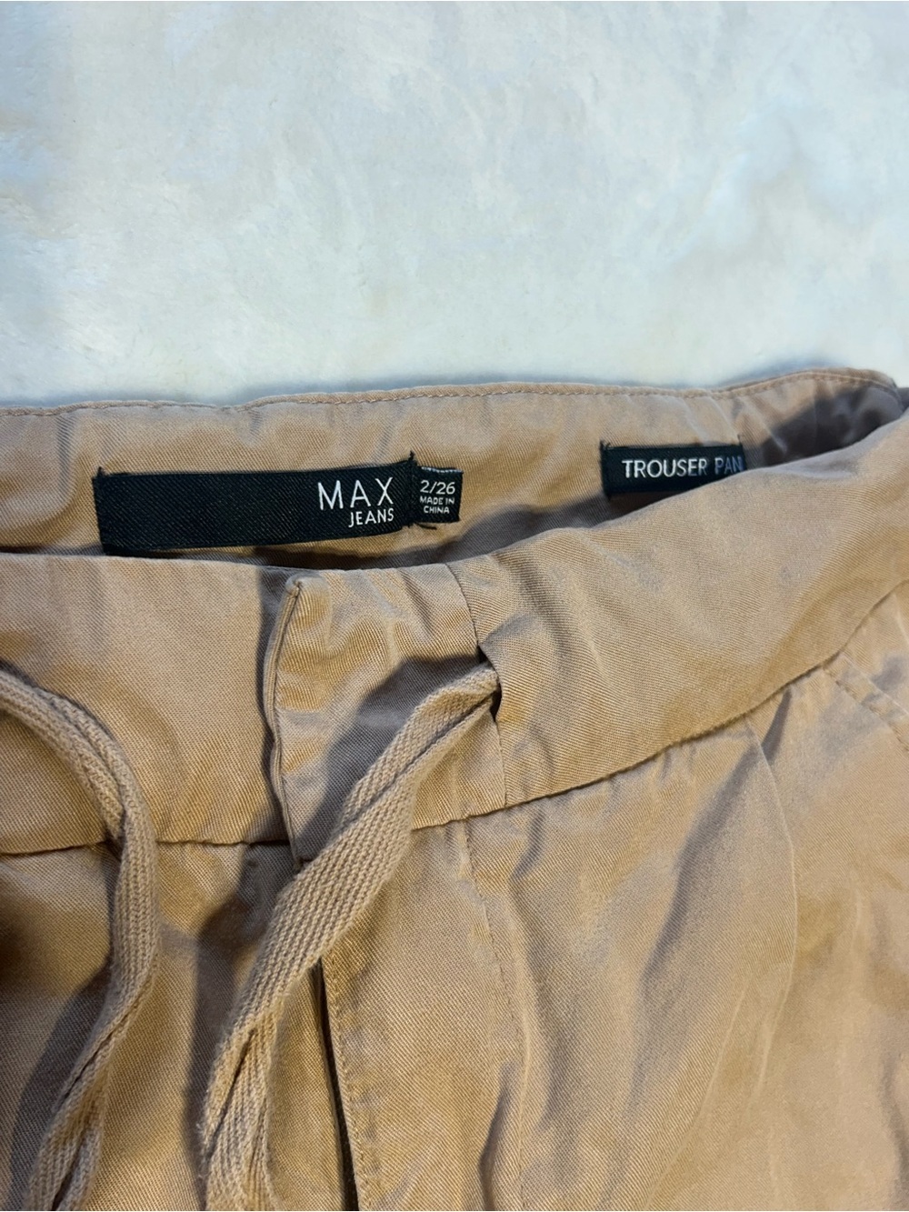 Max Studio Tan Drawstring Jogger Pants - Picture 2 of 4